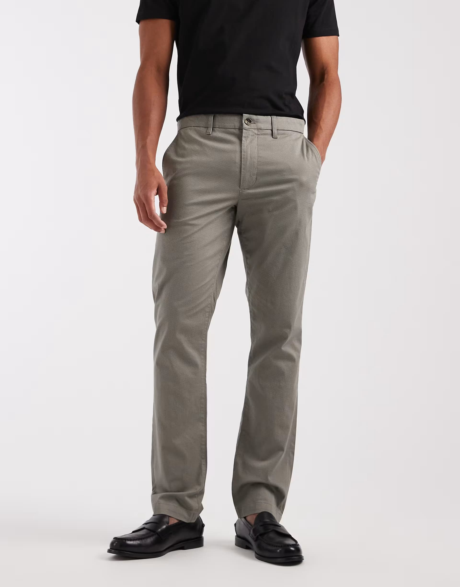 ASOS Tommy Hilfiger denton structured chino trousers in grey