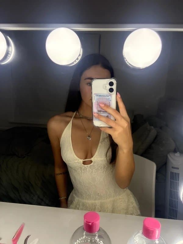 Bershka light yellow halter neck dress