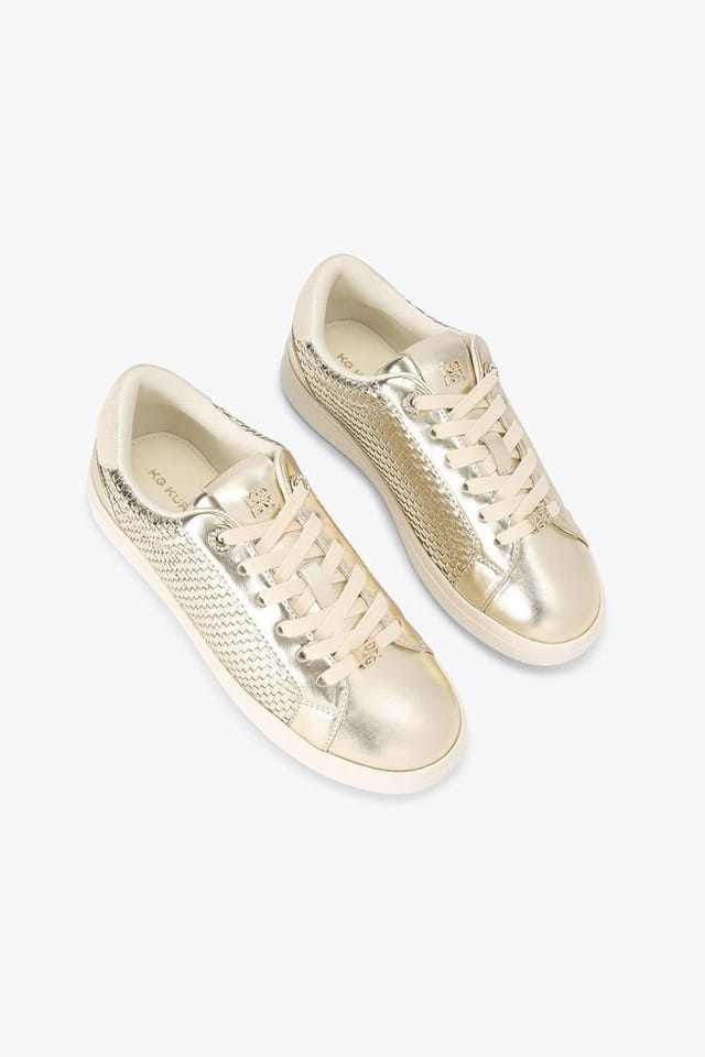 KG Kurt Geiger KG Kurt Geiger Women's 'Liza Weave' Trainers in Gold - 2