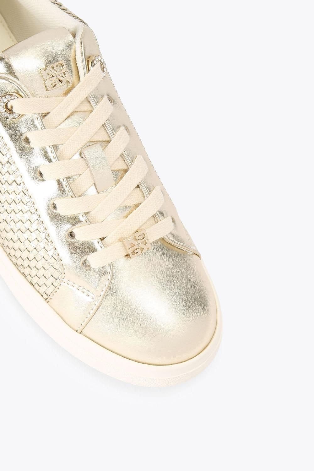 KG Kurt Geiger KG Kurt Geiger Women's 'Liza Weave' Trainers in Gold - 4