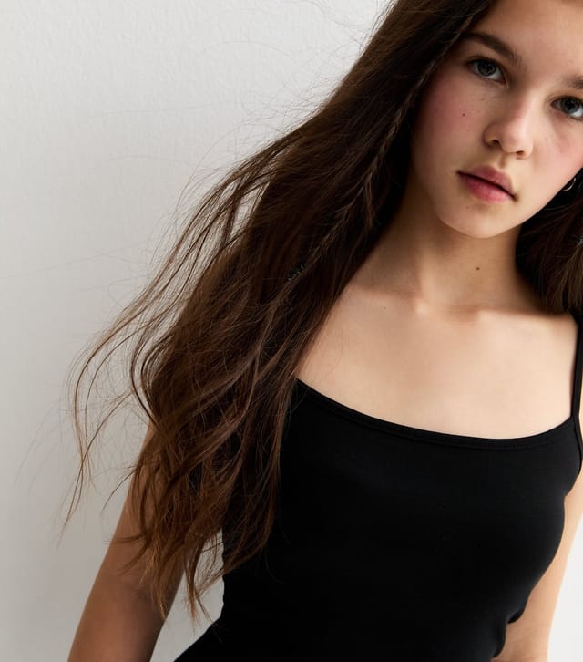 New Look Girls' Black Ruched Jersey Maxi Dress New Look - 2