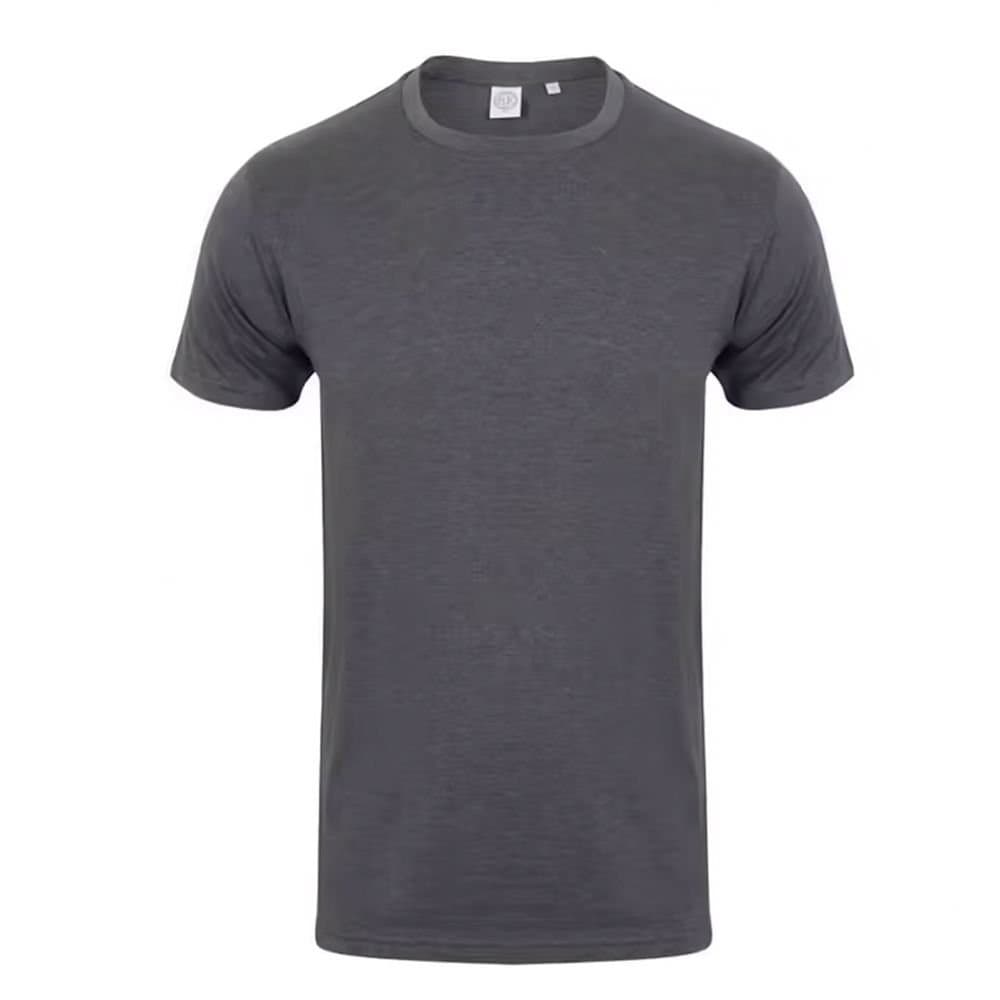 SF Men SF Men Charcoal Stretch Crew Neck T-Shirt