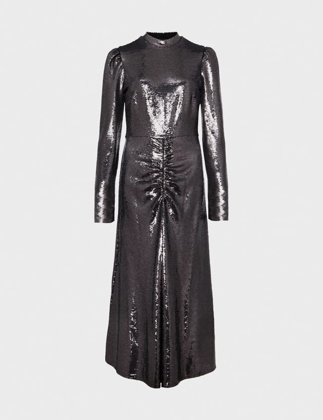 Hobbs London Hobbs London Women's Loretta Sequin Dress in Dark Grey - 2