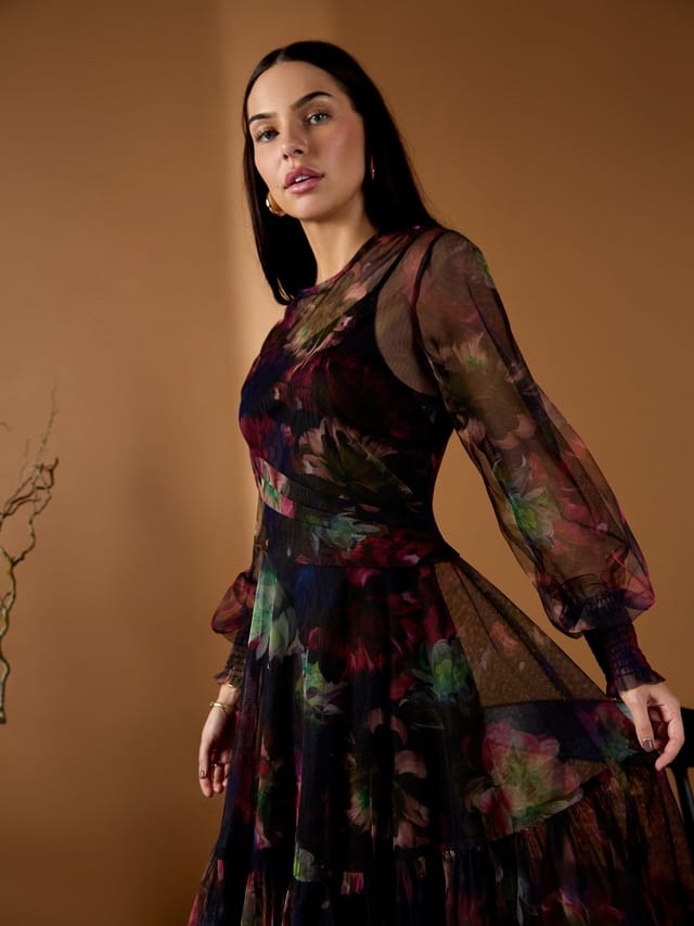 GWD by GEORGE W. DAVIES GWD by GEORGE W. DAVIES Women's GWD Bettina Floral Mesh Dress - 2