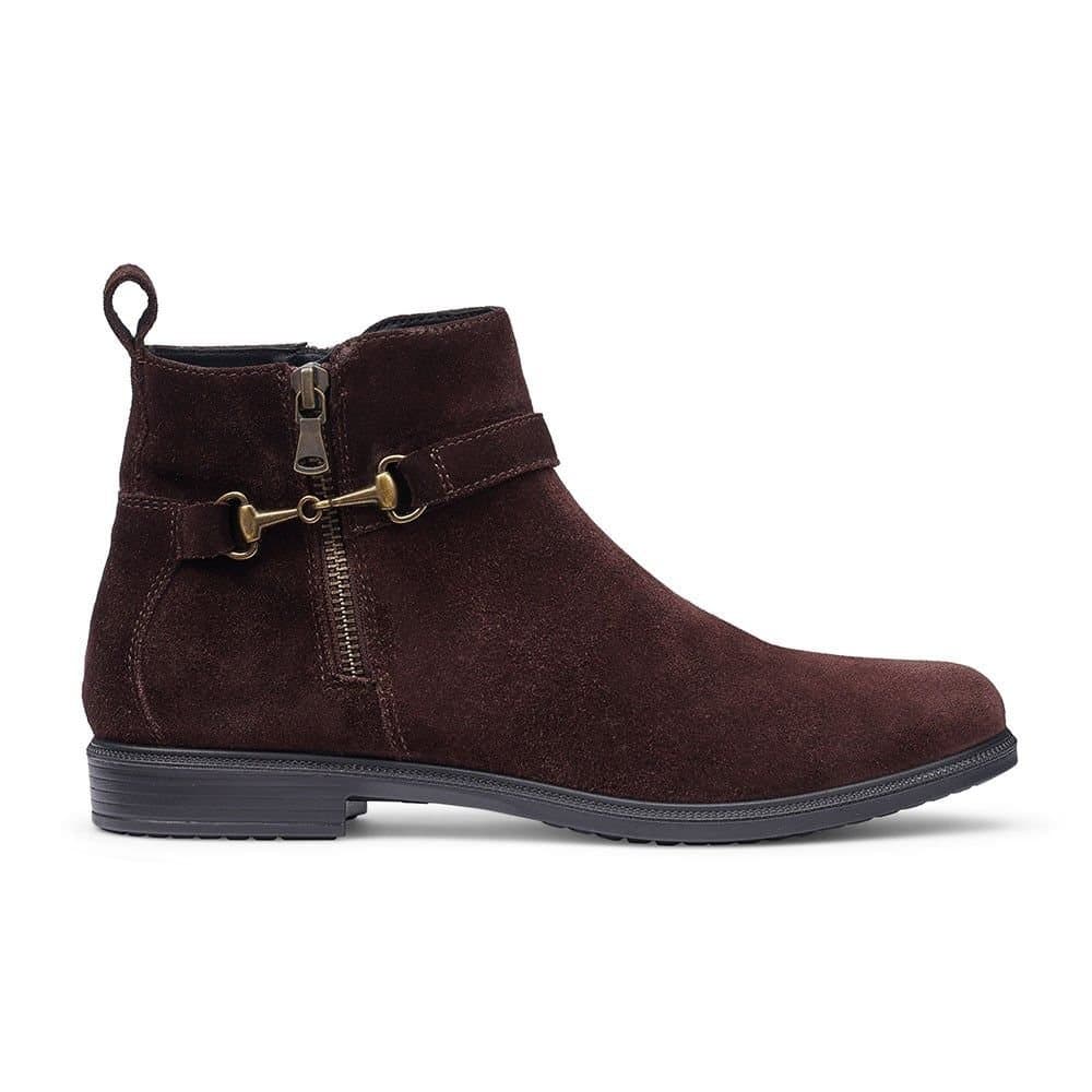 Hotter Hotter Women's Wide Fit 'Iona' Smart Ankle Boots in Chocolate