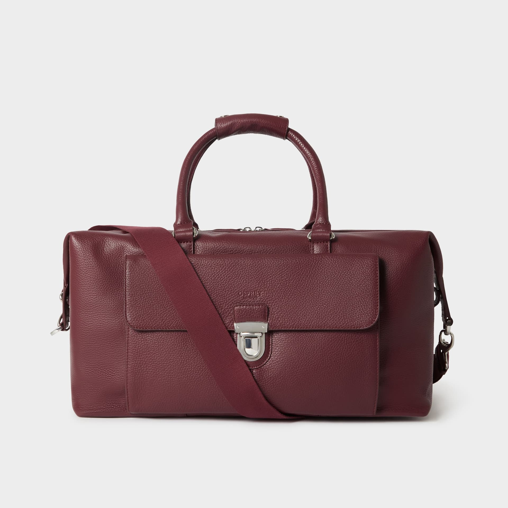 OSPREY LONDON OSPREY LONDON Men's The Forest Leather Weekender in Wine