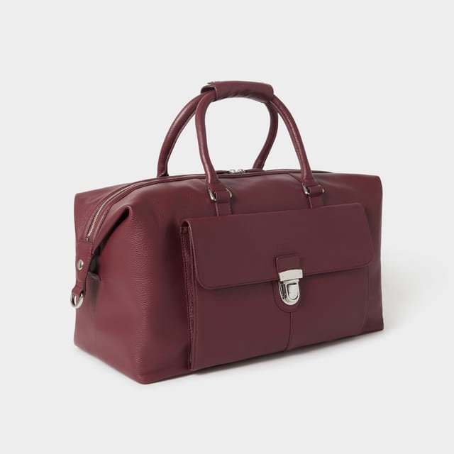 OSPREY LONDON OSPREY LONDON Men's The Forest Leather Weekender in Wine - 2