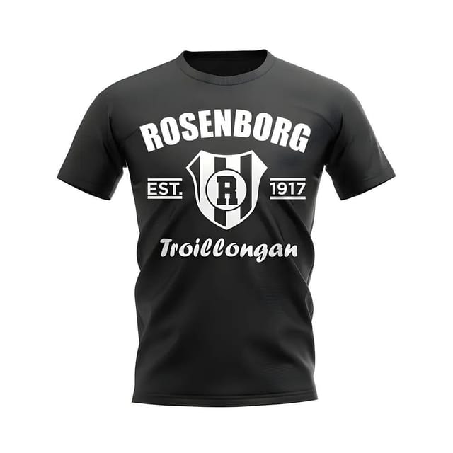 Rosenborg Rosenborg Men's Personalised Established Football T-Shirt in Black - 2