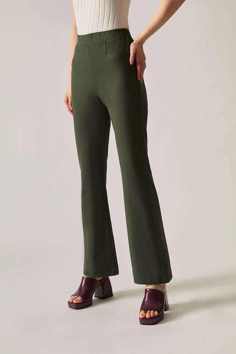 James Lakeland James Lakeland Women's Khaki Bootleg Trousers