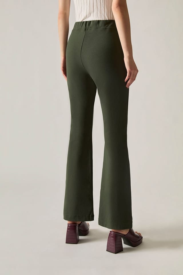 James Lakeland James Lakeland Women's Khaki Bootleg Trousers - 2