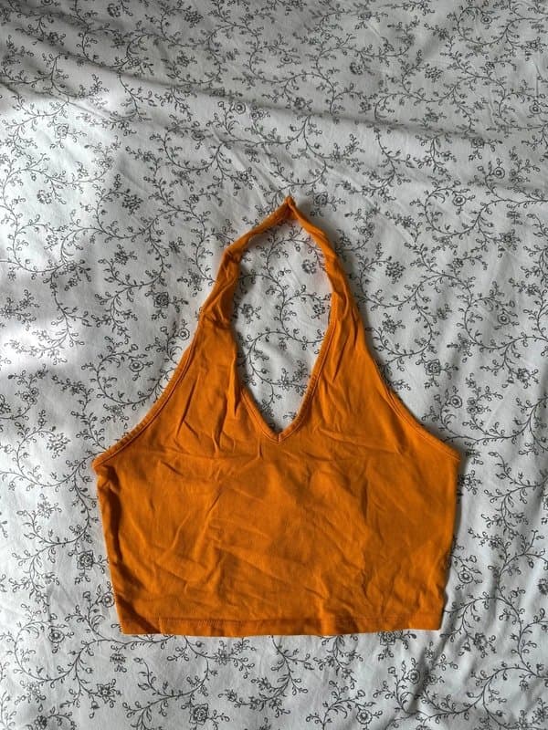 ASOS orange halterneck