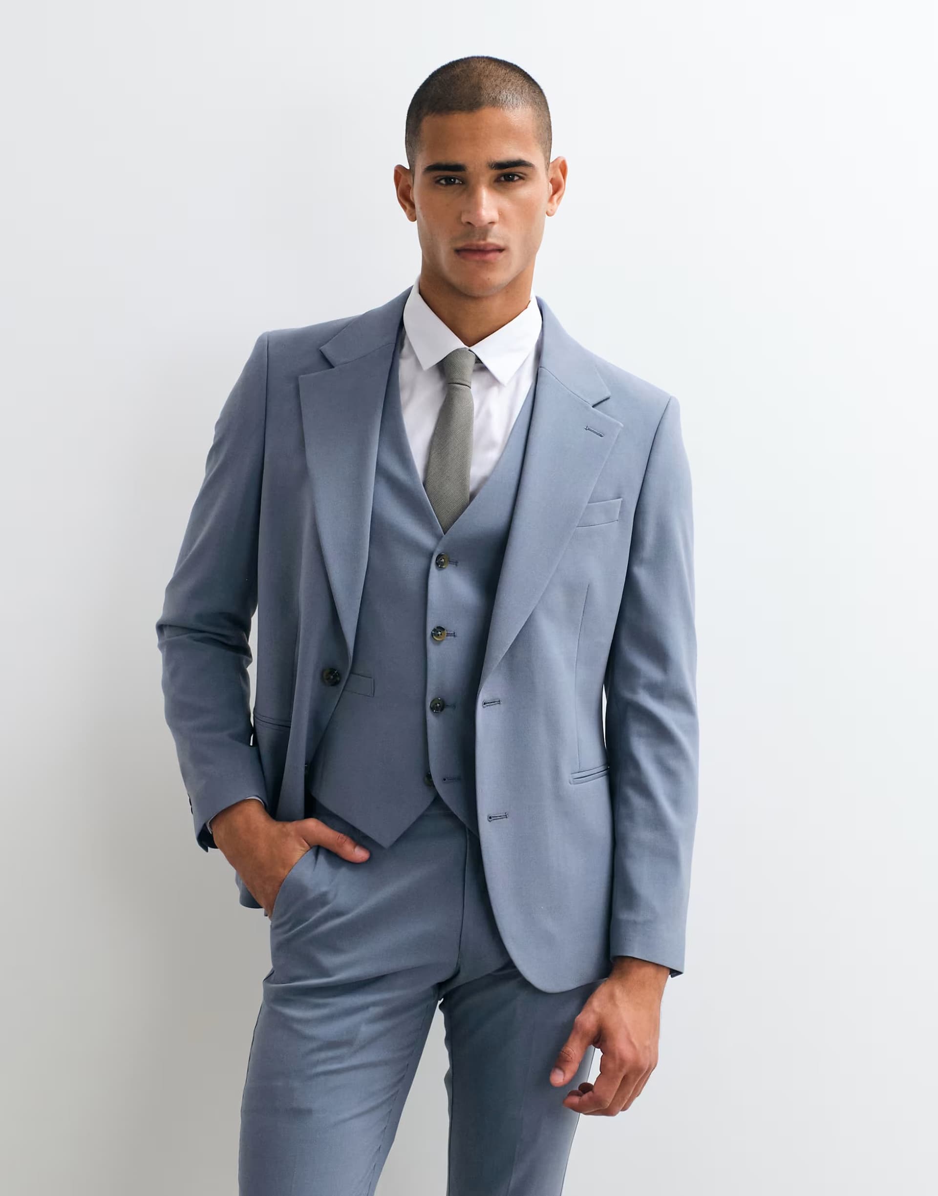 ASOS ASOS DESIGN skinny suit blazer in blue