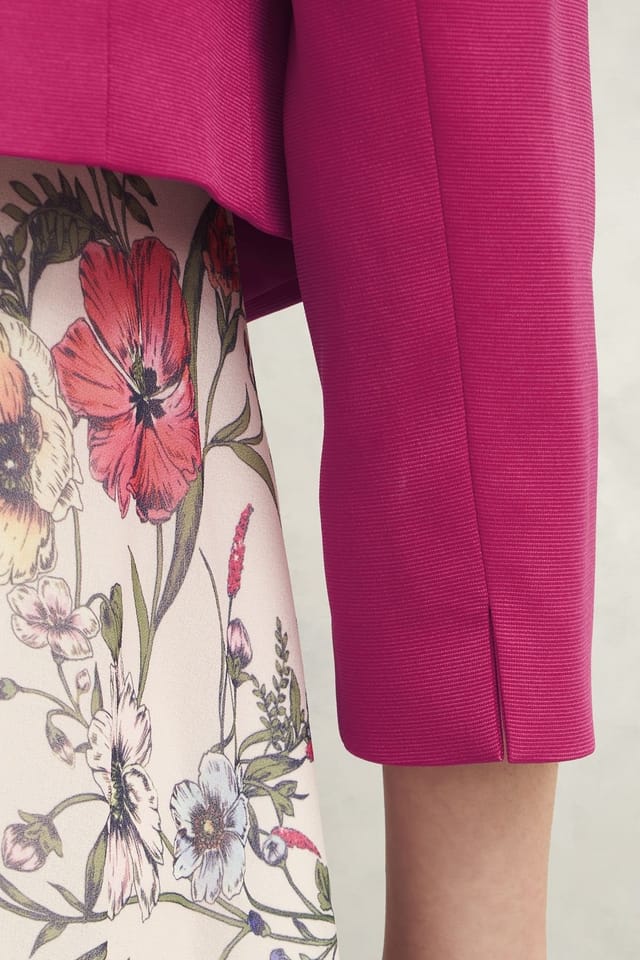 Hobbs London Hobbs London Women's Elize Cropped Occasion Jacket in Fuchsia - 3