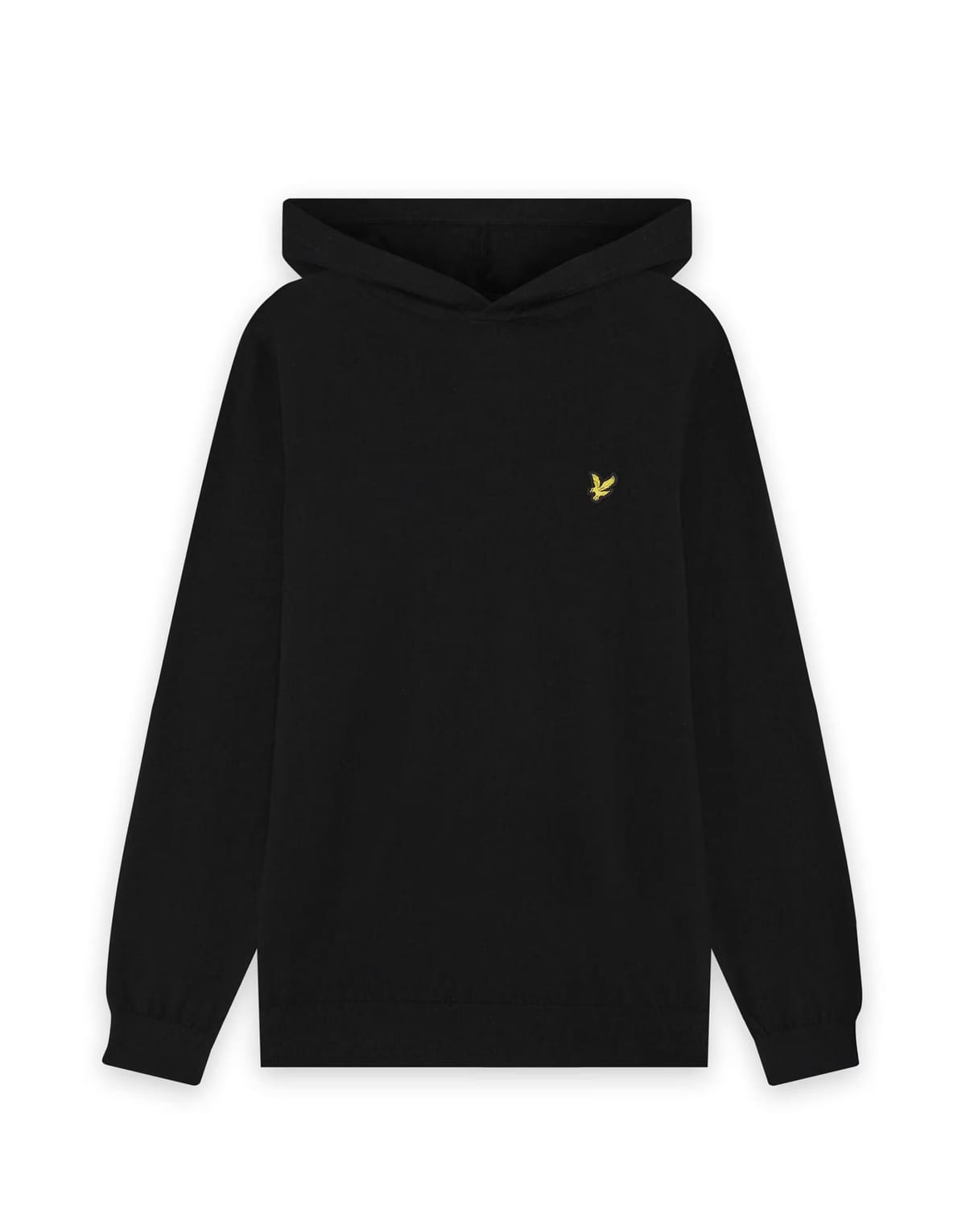 ASOS Lyle & Scott Mid knits golf pullover hoodie in z865 jet black - 1