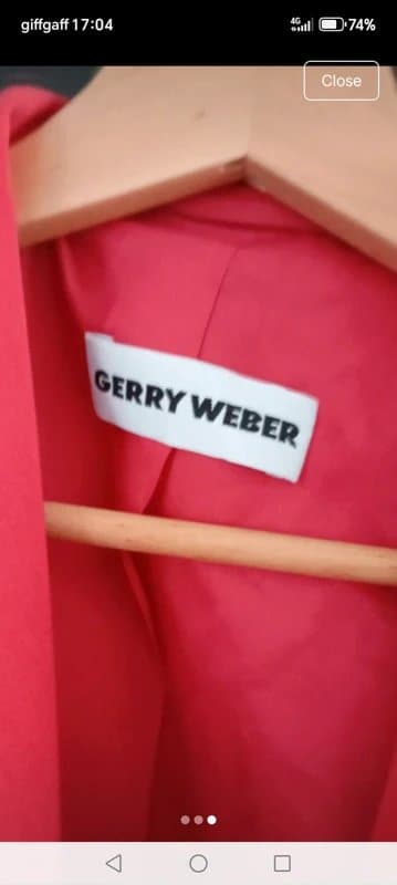 Gerry Weber Gerry Weber size eu36 uk 8 coral orange red summer colourful smart blazer jacket spring occasion