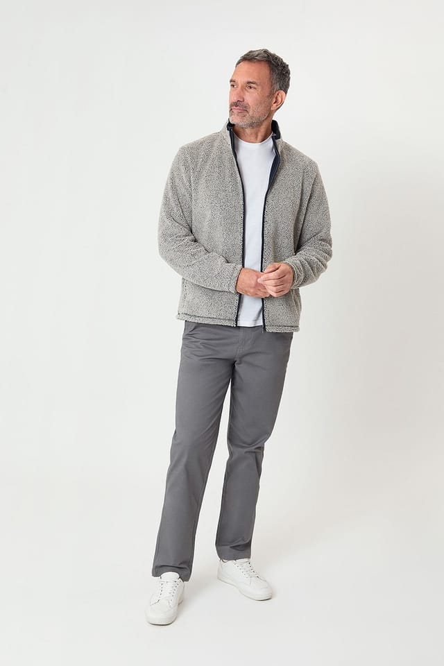 Saltwell Saltwell Men's Microfleece Full Zip Fleece in Grey - 3
