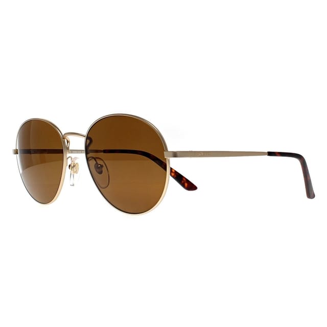 Smith Smith Men's Round Matte Gold Brown Polarized Prep - 2