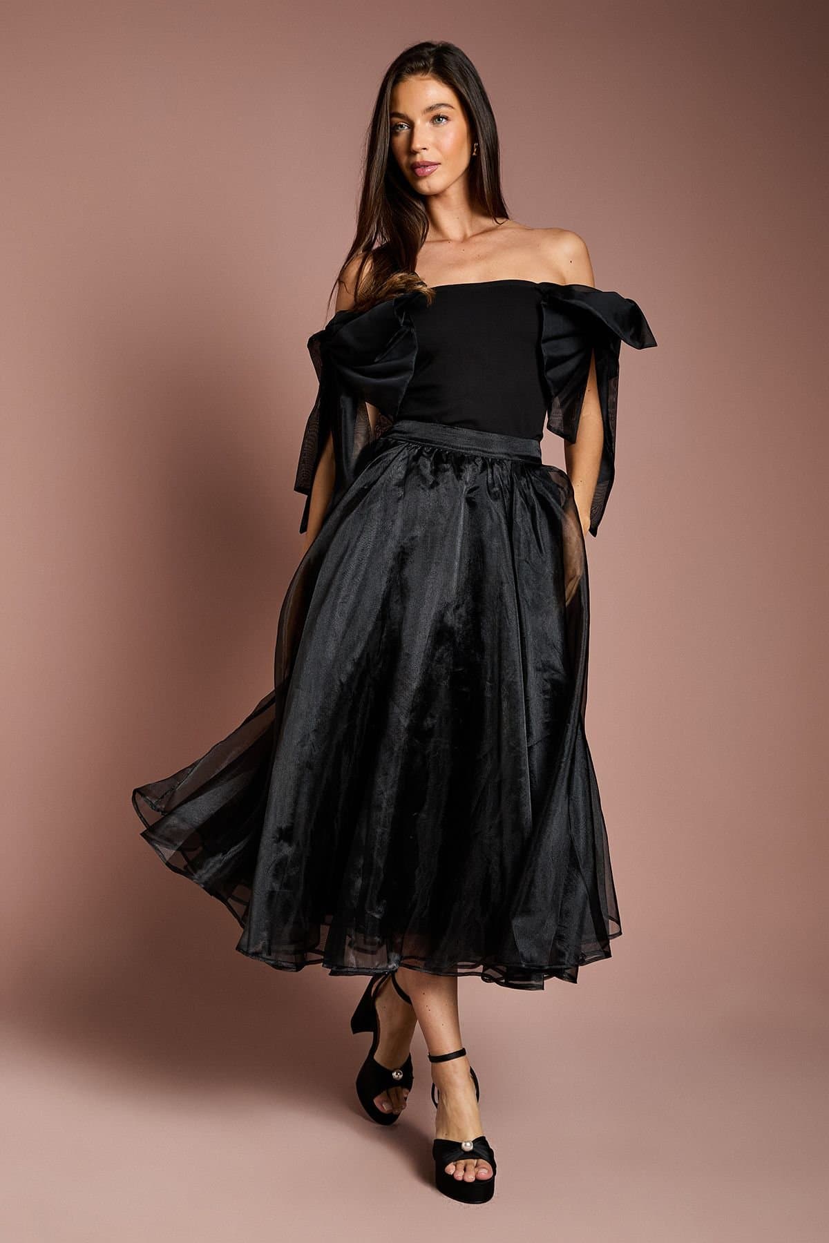 Coast Coast Women's Organza Skirt in Black