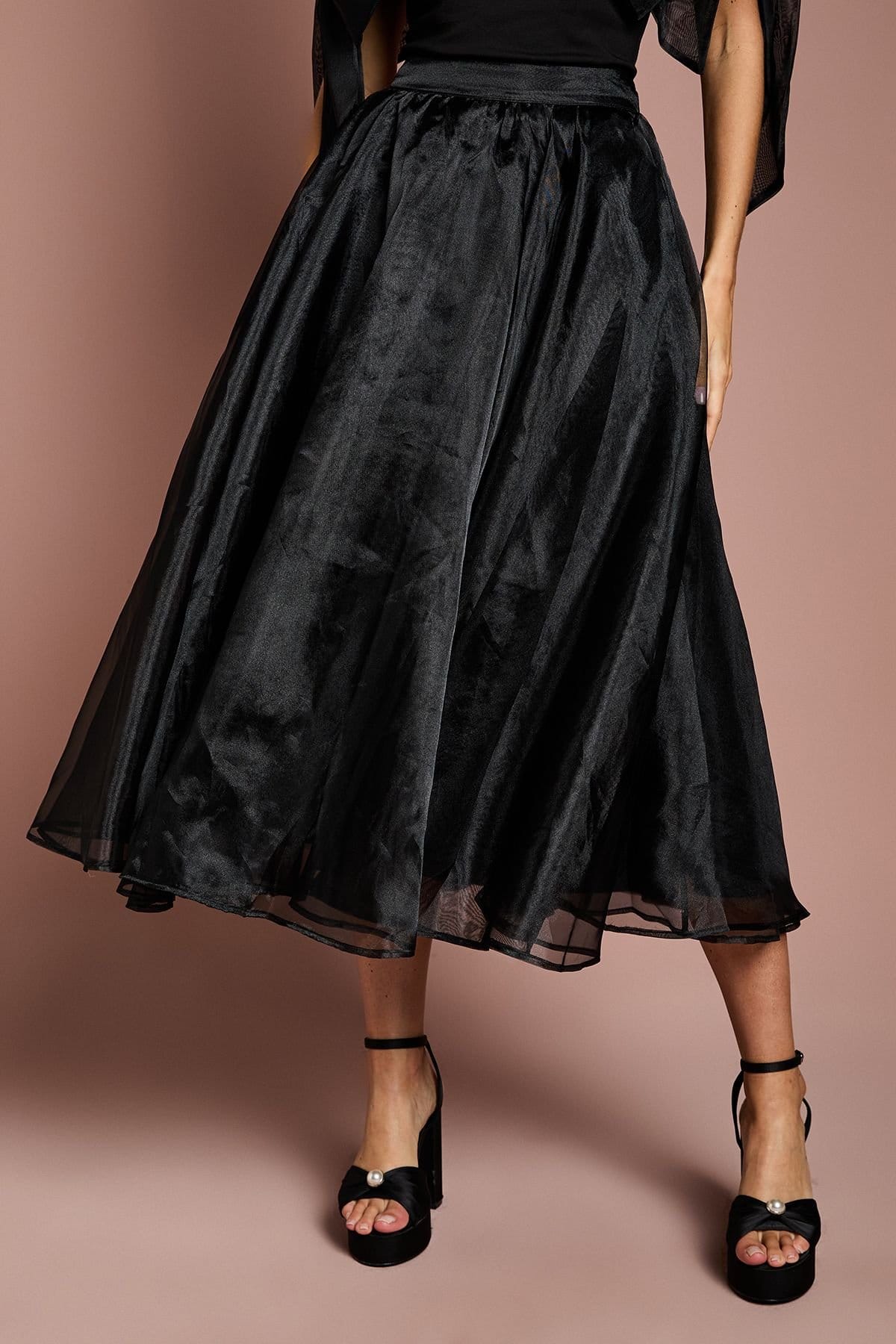 Coast Coast Women's Organza Skirt in Black - 4
