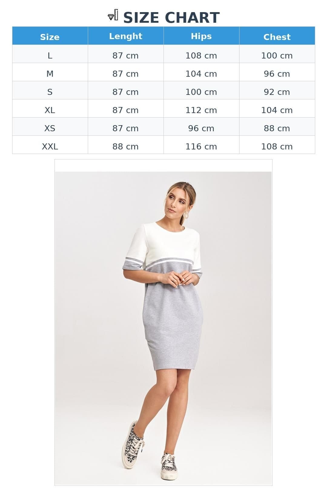 Love Lace Love Lace Women's Two Tone Cotton Mini Dress with Pockets in Grey - 4