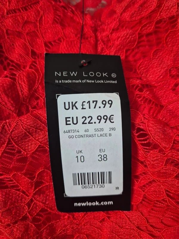 New Look red lace bodysuit