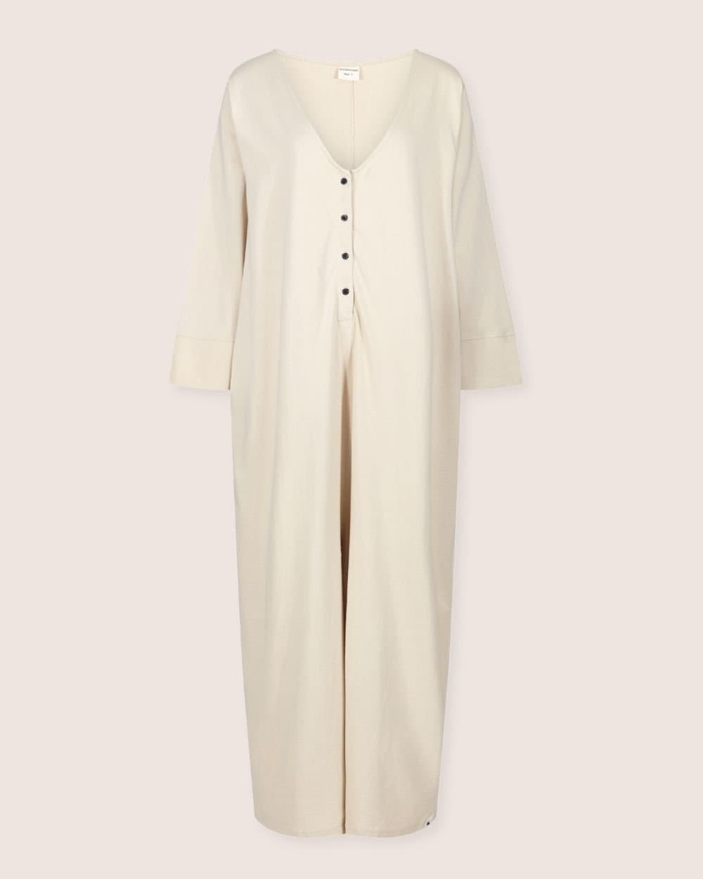 Turtledove London Turtledove London Women's Mai Cream V- Neck Jumpsuit