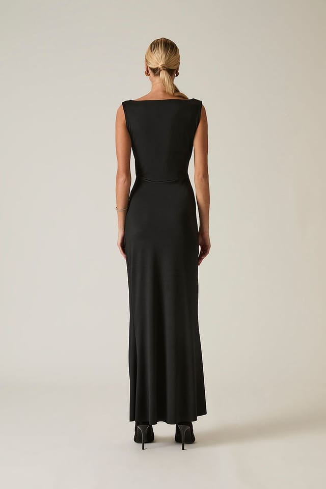 James Lakeland James Lakeland Women's Black Sleeveless Gathered Maxi Dress - 3