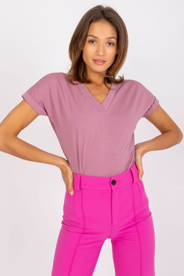 Love Lace Love Lace Women's Basic Short Sleeve T-Shirt in Pink - 2