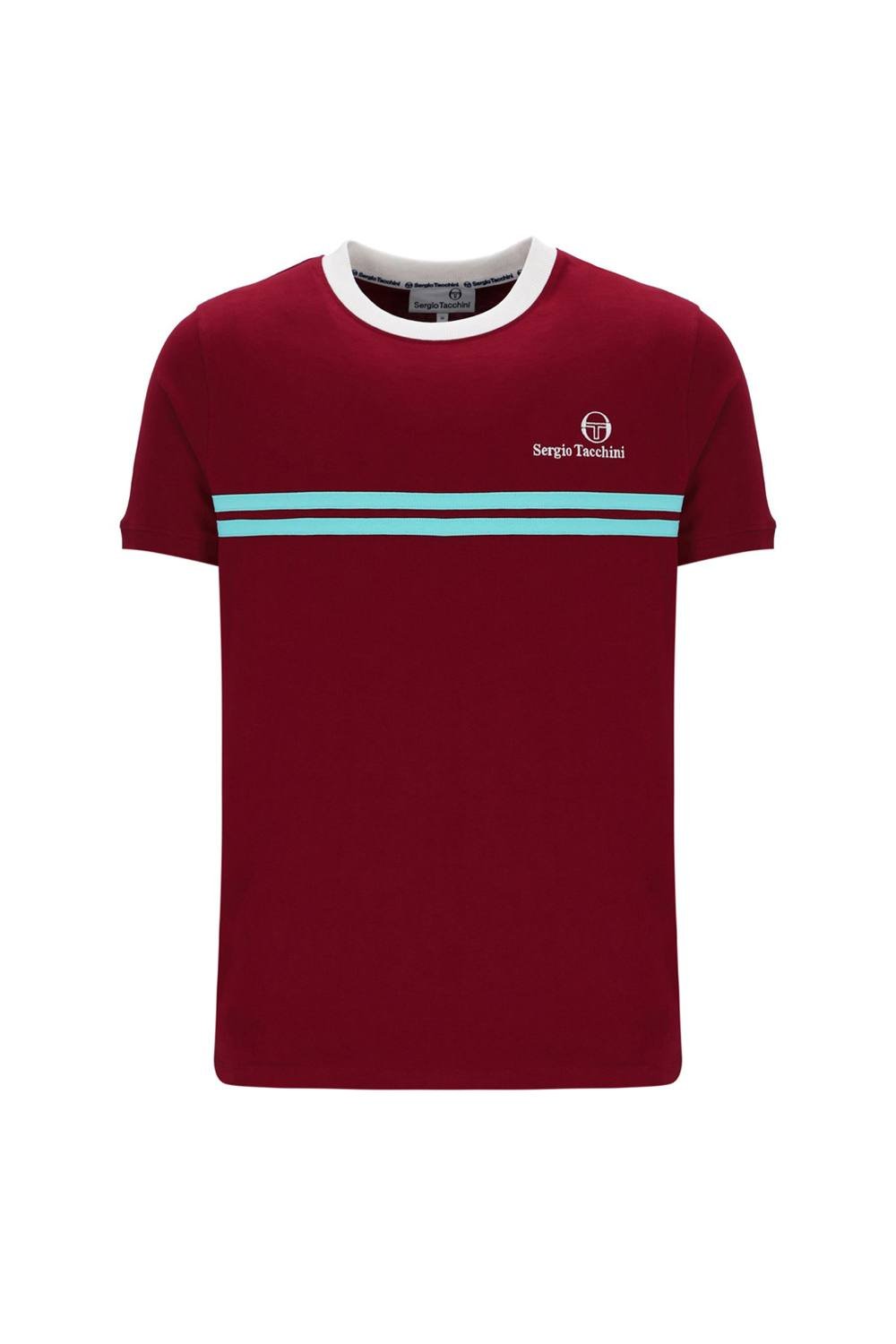 Sergio Tacchini Sergio Tacchini Men's New Supermac T Rhubarb/Gardenia/Aruba Blue - 2