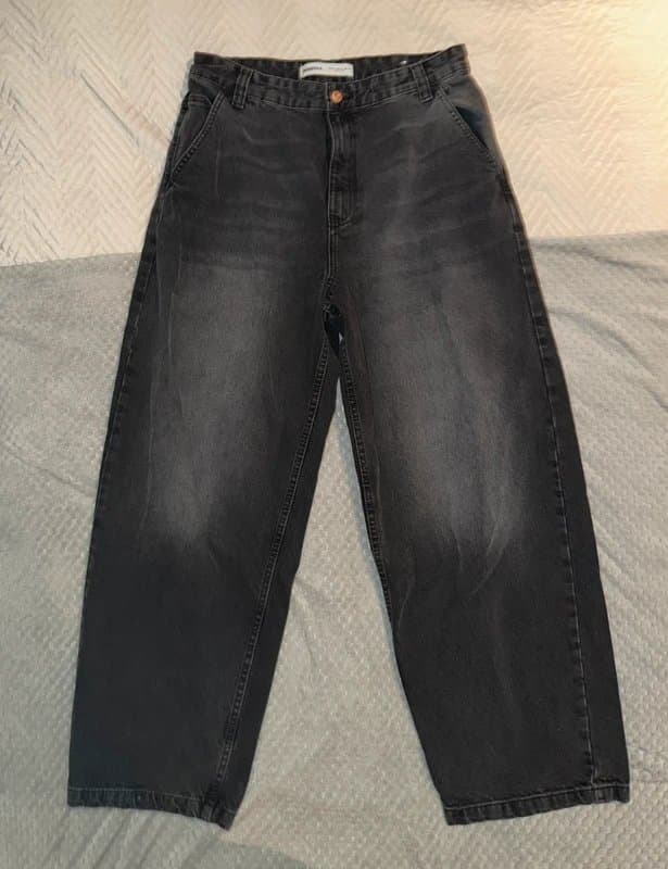 Bershka Black/ Grey Baggy Men’s Skater Jeans