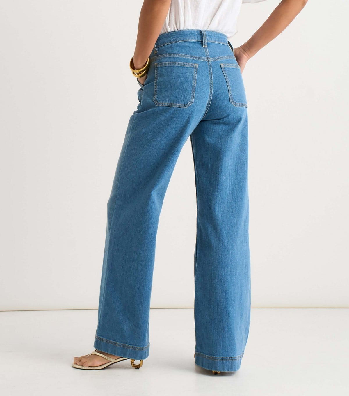 Gini London Women's Blue Pleated Leg Jeans Gini London New Look - 4