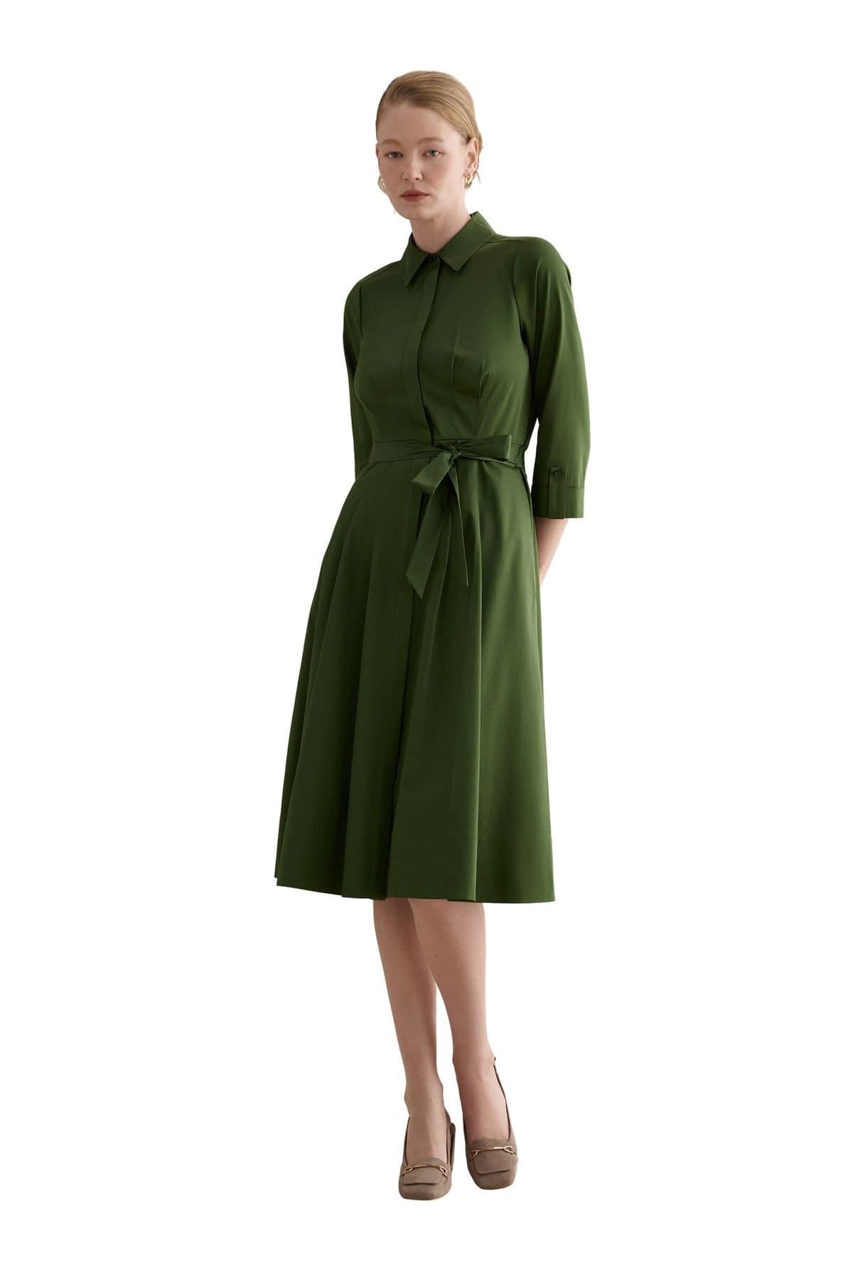 Hobbs London Hobbs London Women's Brigitta Midi Dress in Olive