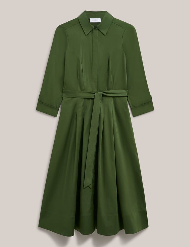 Hobbs London Hobbs London Women's Brigitta Midi Dress in Olive - 2