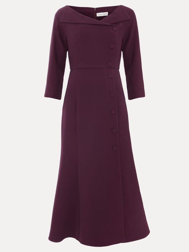Phase Eight Phase Eight Women's Sienna Tux Dress in Wine - 2