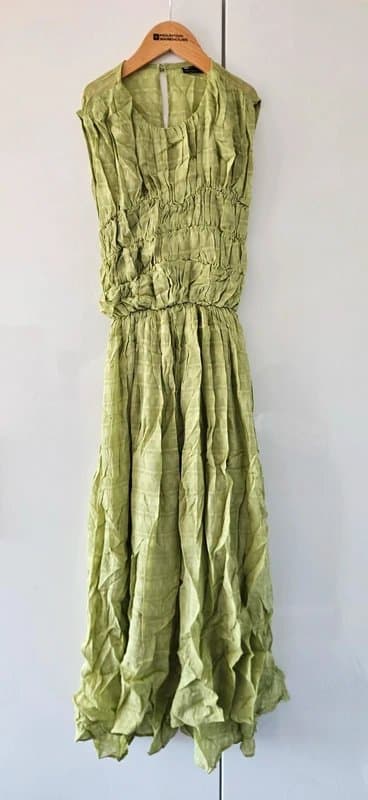 ASOS Design Gathered Textured High Low Midi Dress