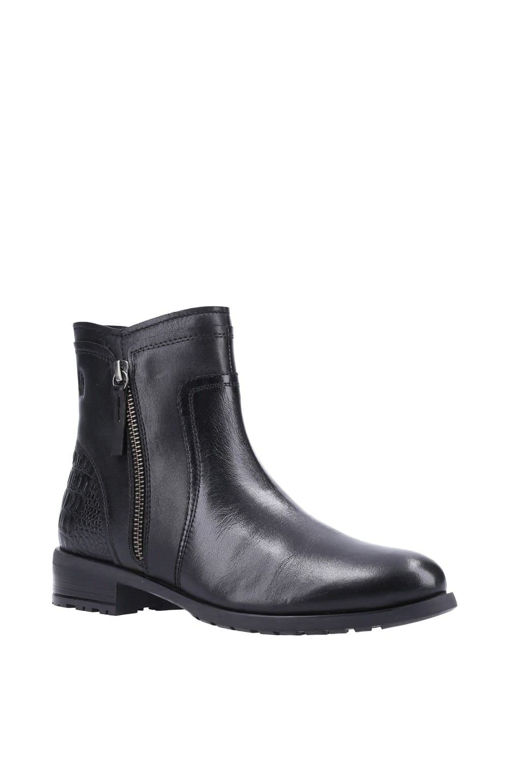Hush Puppies Hush Puppies Black Leather Ankle Boots