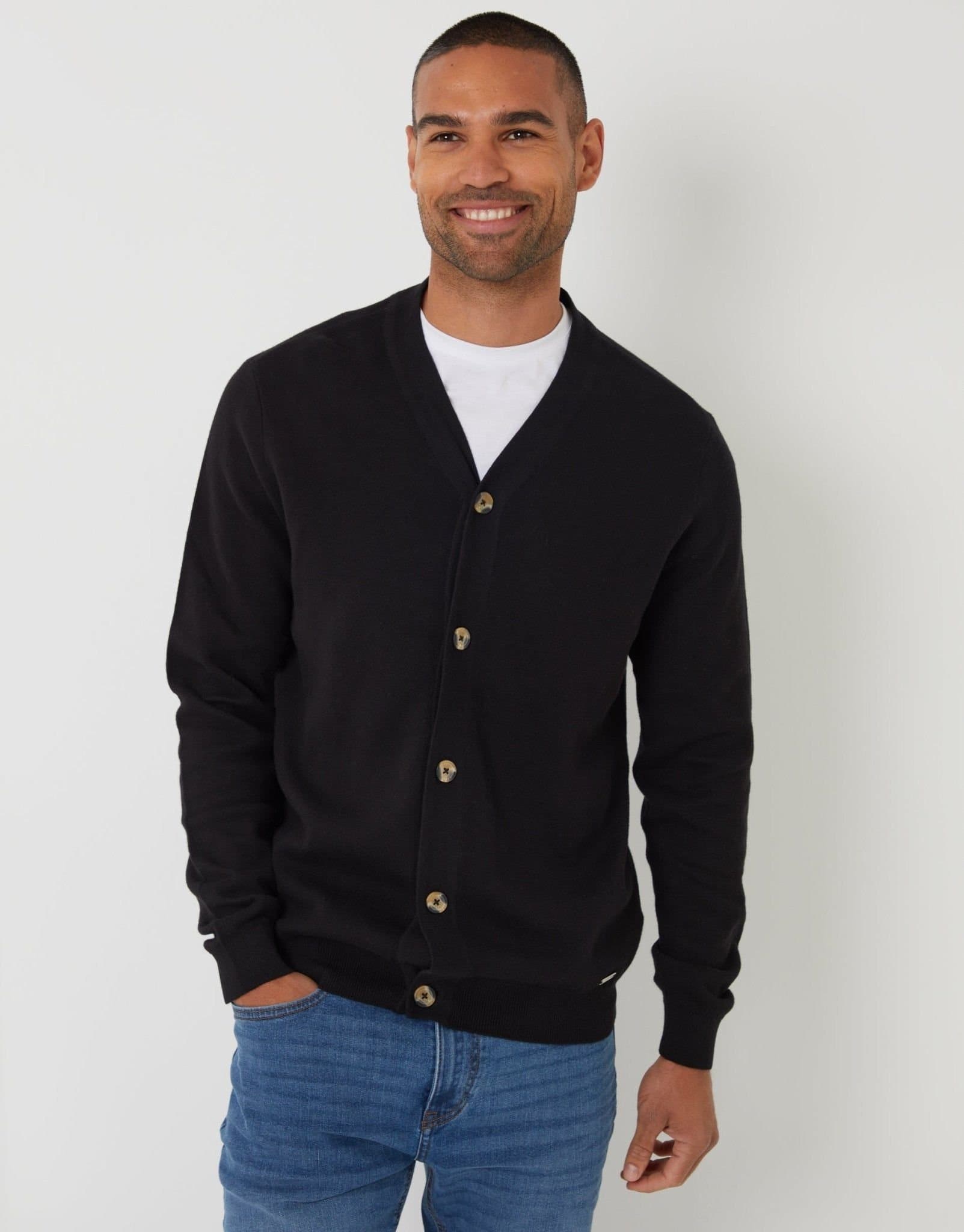 Threadbare threadbare Men's Knitted Cardigan in Black