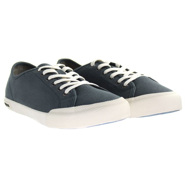 Seavees Seavees Women's Monterey Sneaker Standard Slate Navy Lace-Up Canvas Womens in Blue - 2