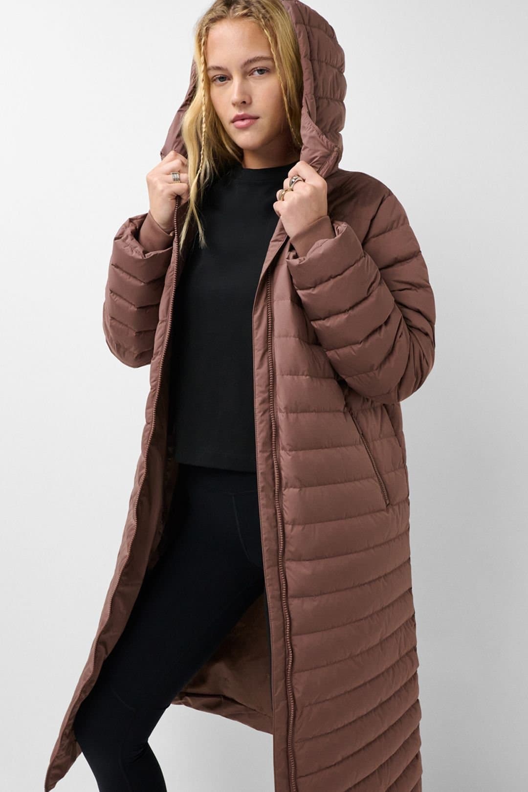 Sweaty Betty Sweaty Betty Women's Chestnut Brown Lightweight Long Puffer