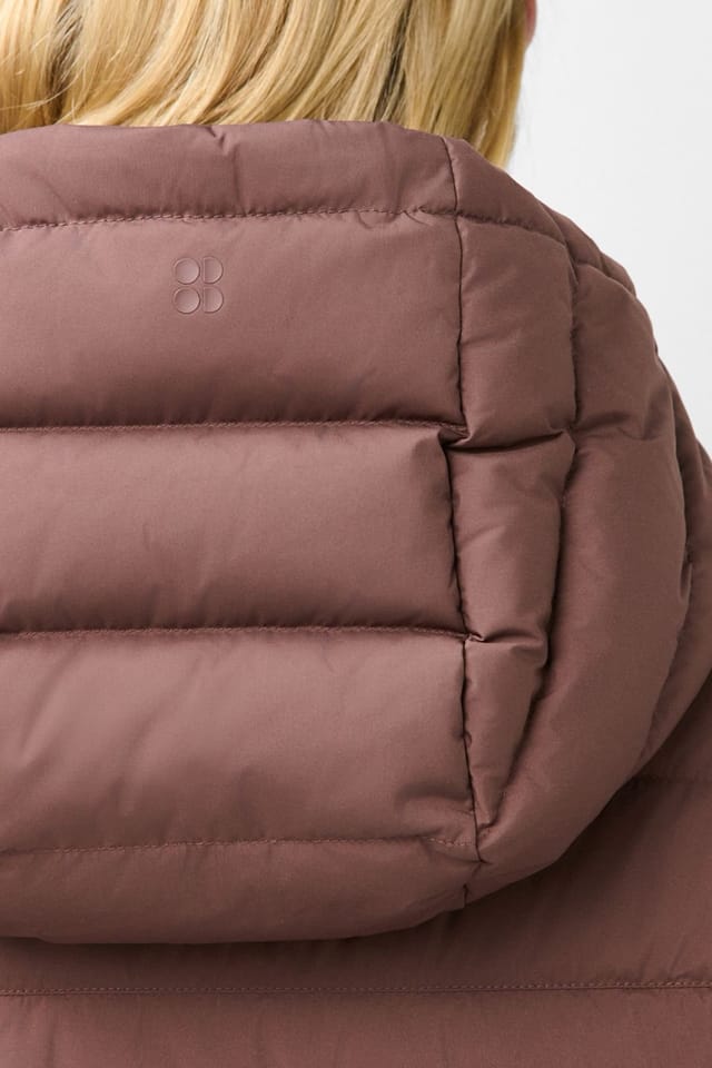 Sweaty Betty Sweaty Betty Women's Nimbus Lightweight Long Puffer Jacket Chestnut Brown - 3