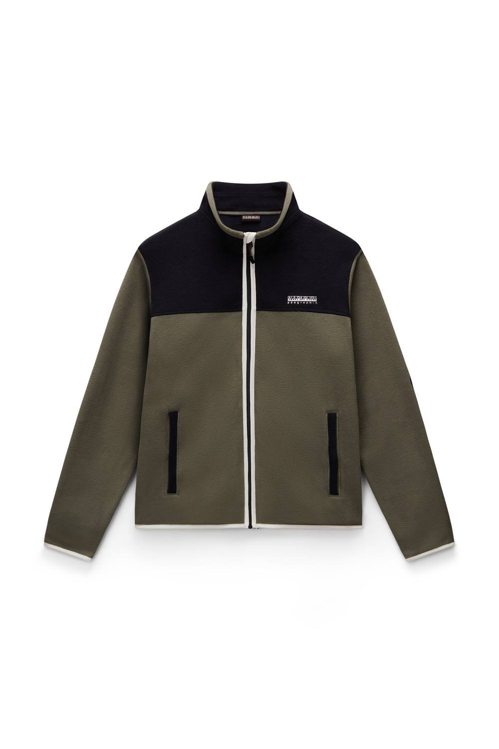 Napapijri Napapijri Men's T-Dergana Fz Fleece Tea Leaf in Khaki - 2