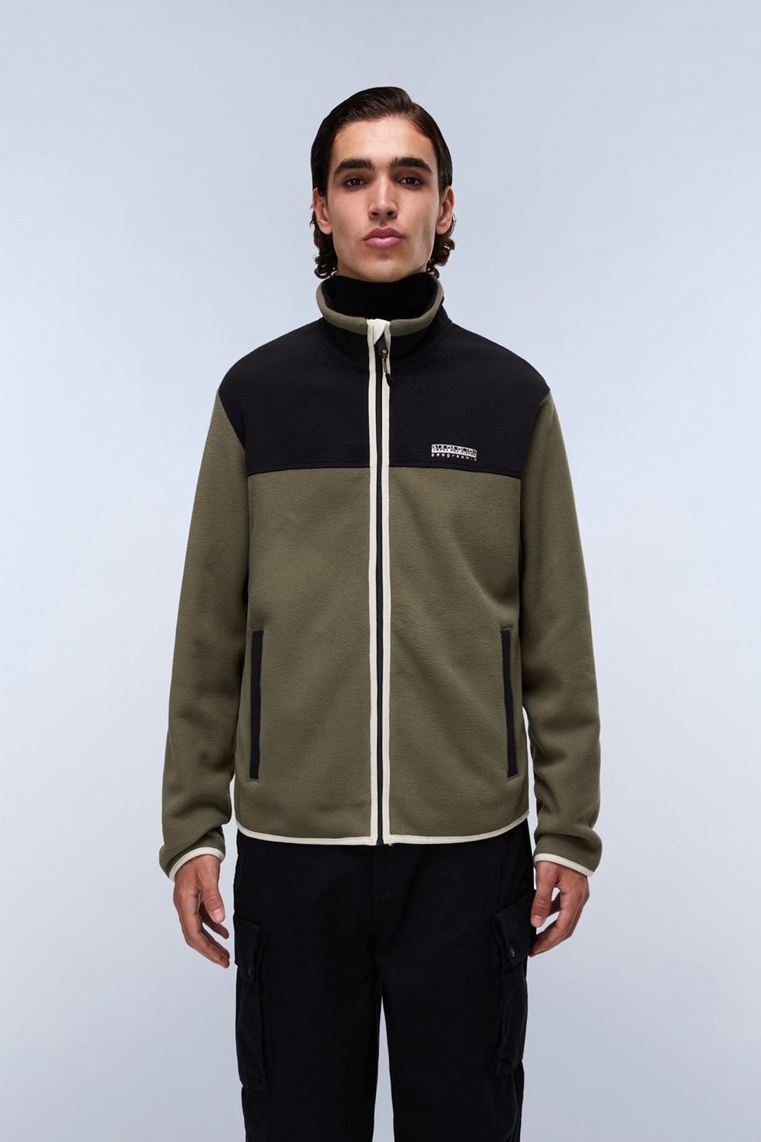 Napapijri Napapijri Men's T-Dergana Fz Fleece Tea Leaf in Khaki - 3