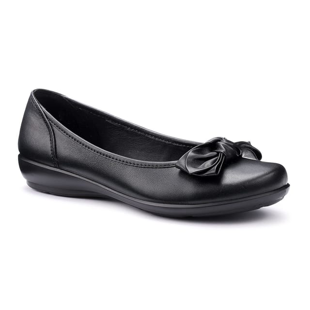 Hotter Hotter Women's Extra Wide 'Jewel' Ballerina Pumps in Black - 2