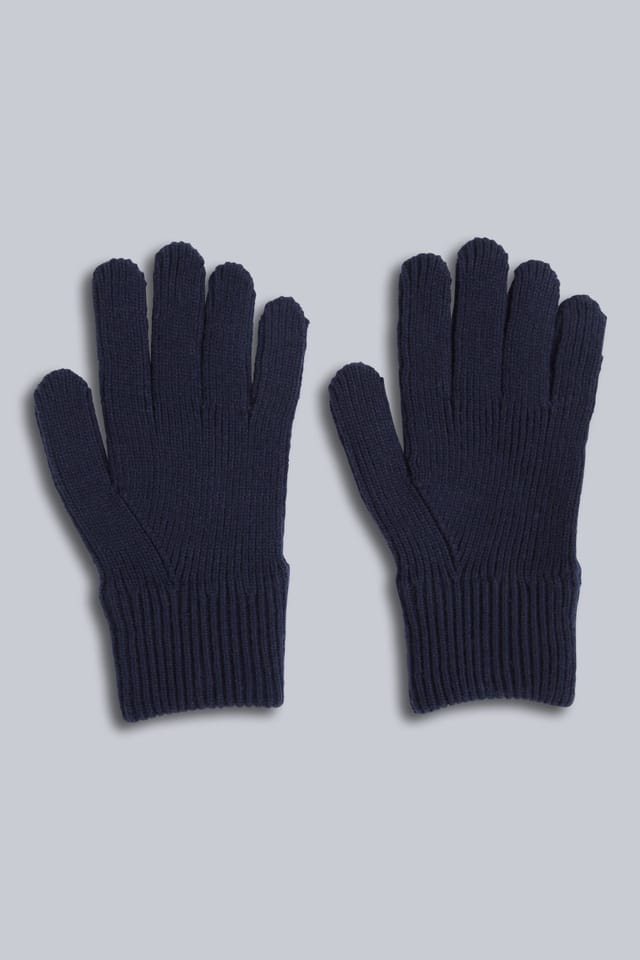 Animal Animal Men's 'Rowan' Warm Comfortable Lightweight Knitted Outdoor Winter Gloves in Navy - 2