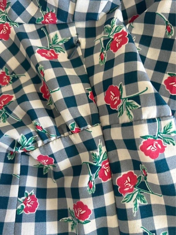 Boohoo Boohoo Gingham & Rose Milkmaid Midi Dress with Slit - Size 10