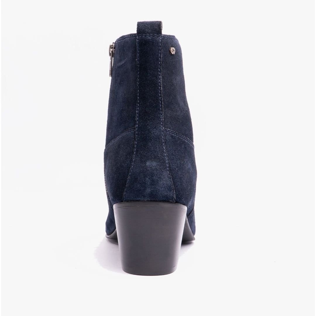 Club Cubano Club Cubano Men's Lennon Suede Zip Cuban Heel Ankle Boots in Navy - 4