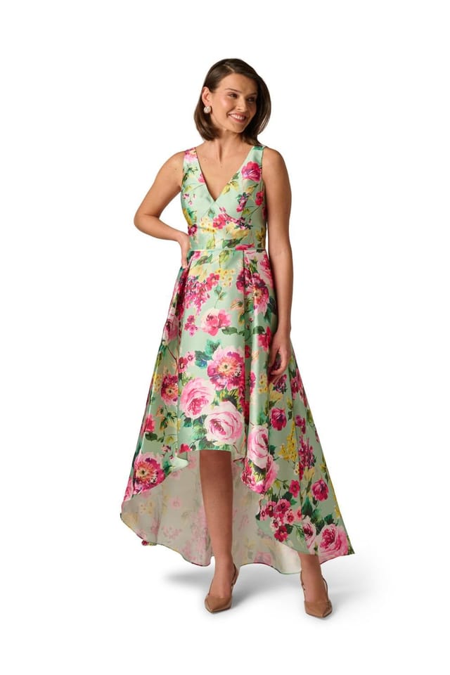 Adrianna Papell Adrianna Papell Women's High Low Twill Midi Dress - 2