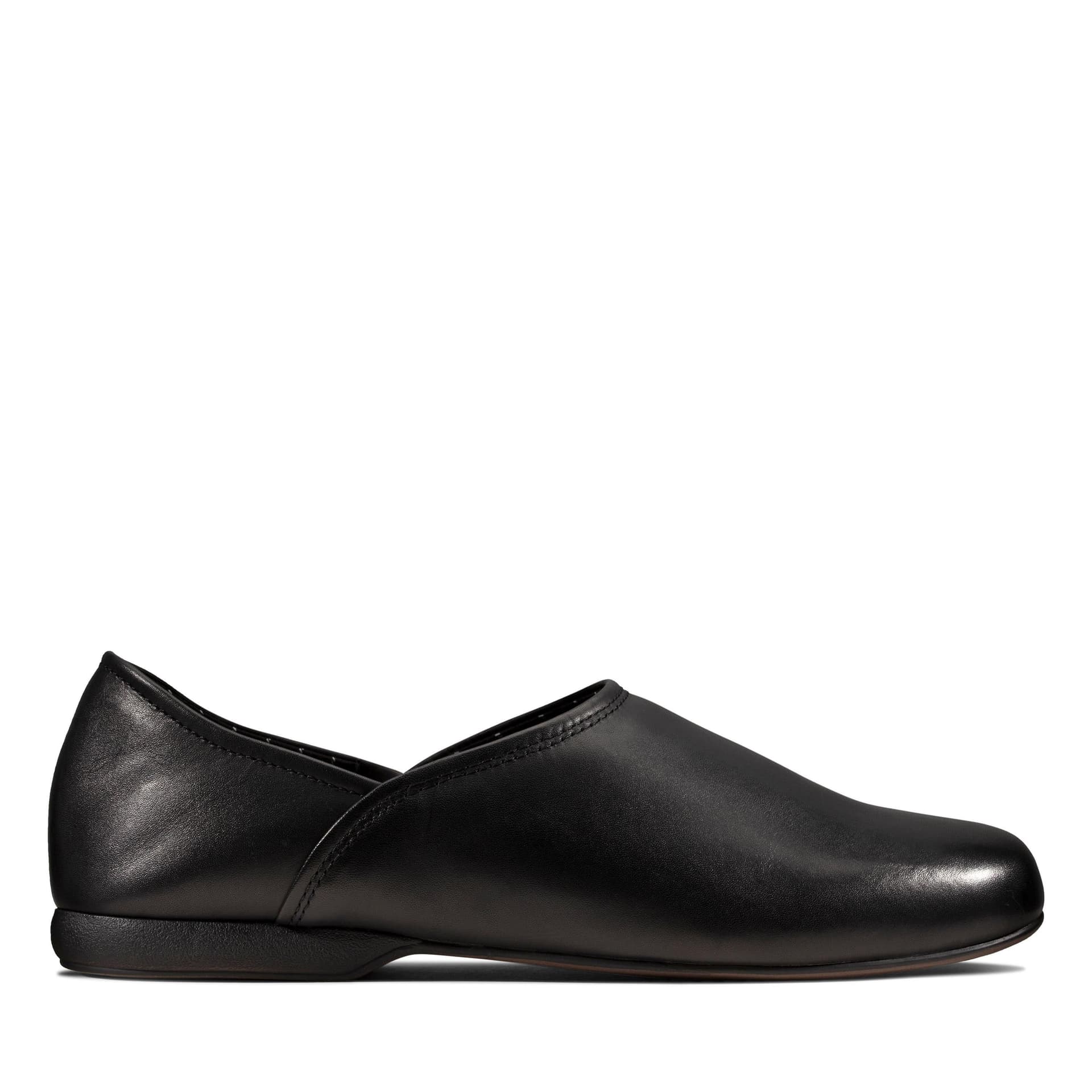 Clarks Clarks Men's Harston Elite Slipper Black Leather Slip Ons, Slippers