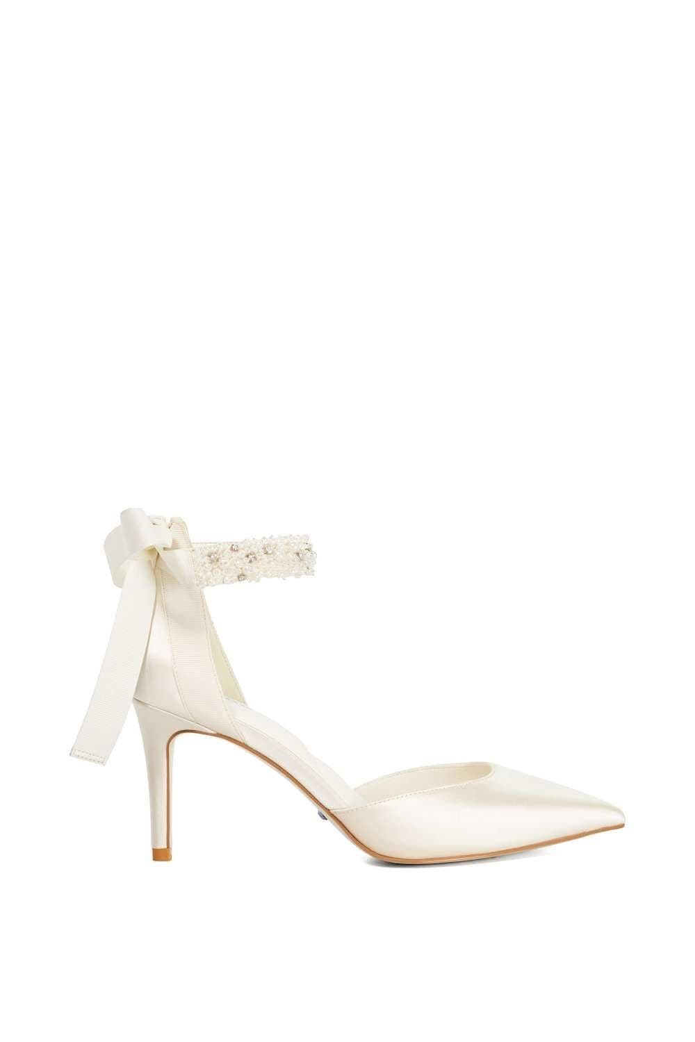 Dune London Dune London Women's Wide Fit 'Corsages' Court Shoes in White