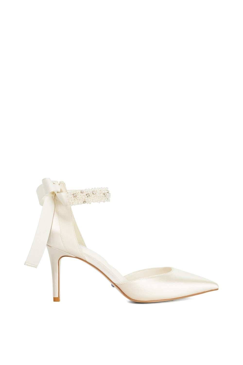Dune London Dune London Women's Wide Fit 'Corsages' Court Shoes in White - 2